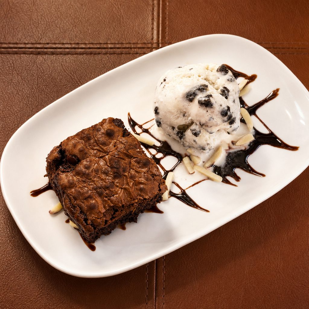 Brownie w/Ice Cream.