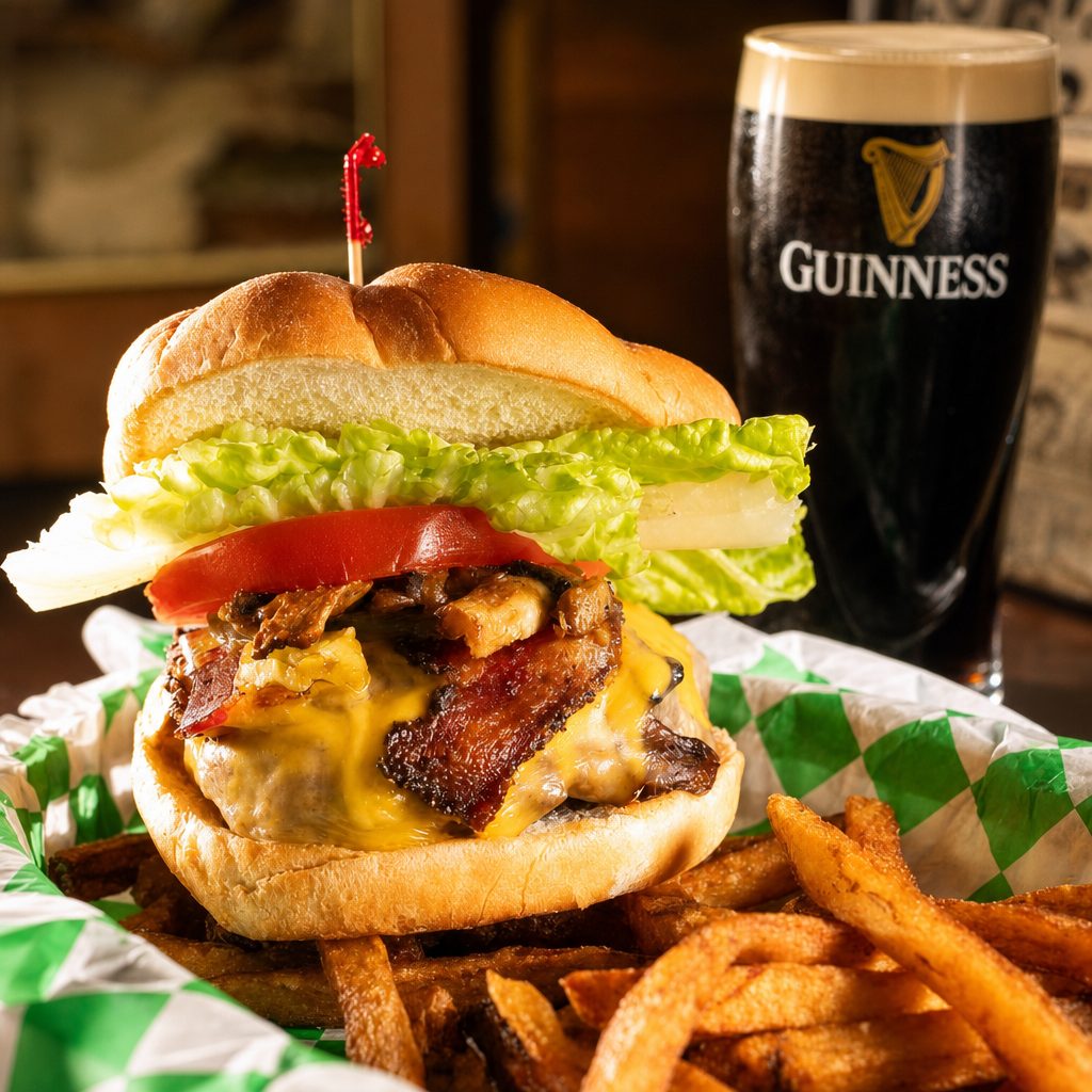 Bacon & Mushroom Burger.